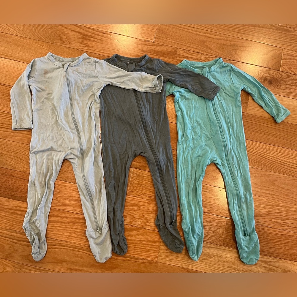 Bundle of 3 Kyte Baby zippered rompers